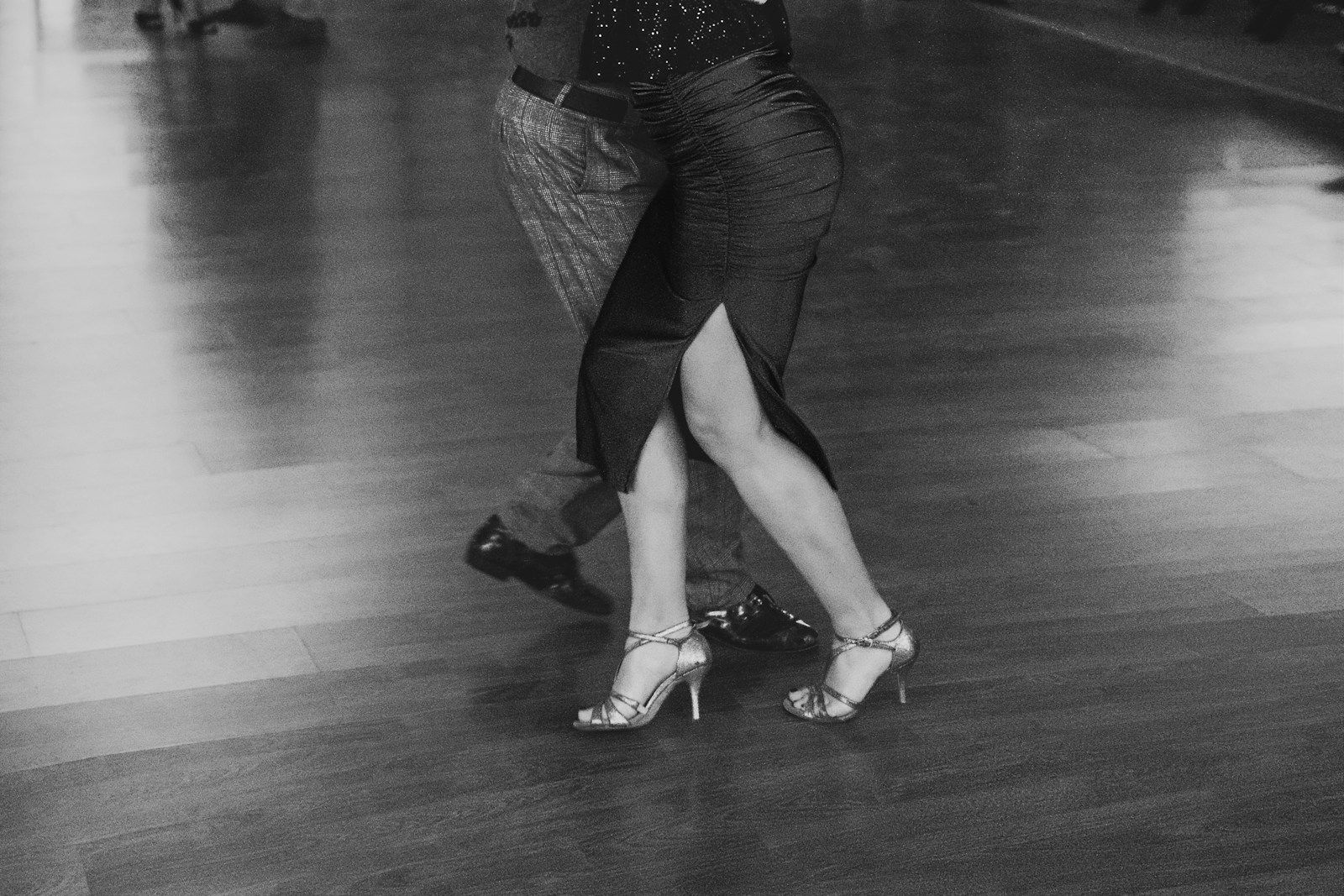 Two people dance the tango gracefully.