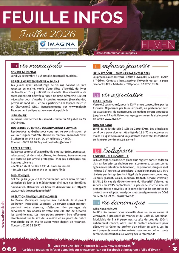 Image du document FEUILLE INFOS JUILLET 2026
